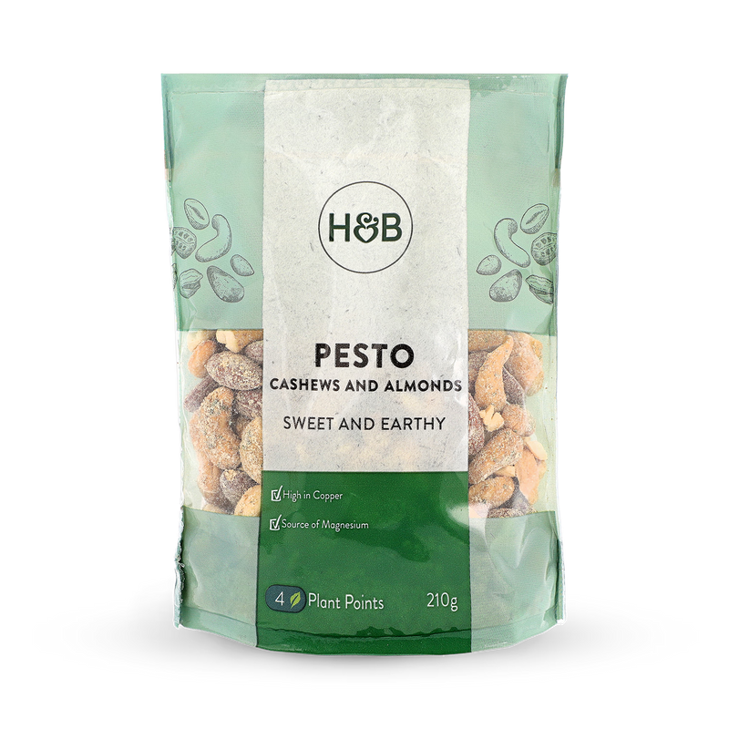 Holland & Barrett Pesto Cashews and Almonds 210g, UK version