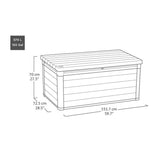 570 Litre Outdoor Storage Deck Box with Gas Struts
