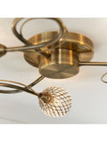 Gallery Home Antique Brass 3 Light Flush Edmonton Flush Ceiling Light