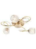 Gallery Home Antique Brass 3 Light Flush Edmonton Flush Ceiling Light