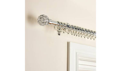 Argos Argos Home Chrome Extendable Window Curtain Pole 110cm to 300cm- Buy online at McGrocer