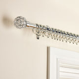 Argos Home chrome extendable curtain pole 110cm to 300cm - British product