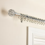 Argos Home chrome extendable curtain pole 110cm to 300cm - British product