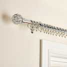 Argos Home chrome extendable curtain pole 110cm to 300cm - British product