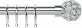 Argos Home chrome extendable curtain pole 110cm to 300cm - British product