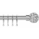 Argos Home chrome extendable curtain pole 110cm to 300cm - British product