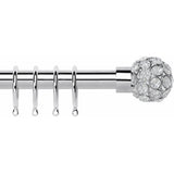 Argos Home chrome extendable curtain pole 110cm to 300cm - British product