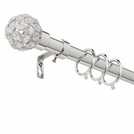 Argos Home chrome extendable curtain pole 110cm to 300cm - British product