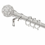 Argos Home chrome extendable curtain pole 110cm to 300cm - British product