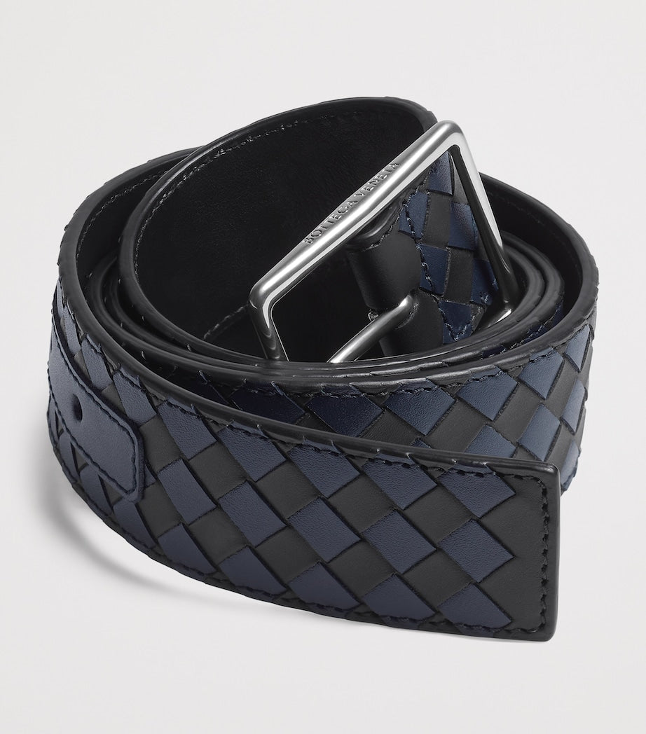 Bottega Veneta Intrecciato woven leather belt 3.5cm, UK version