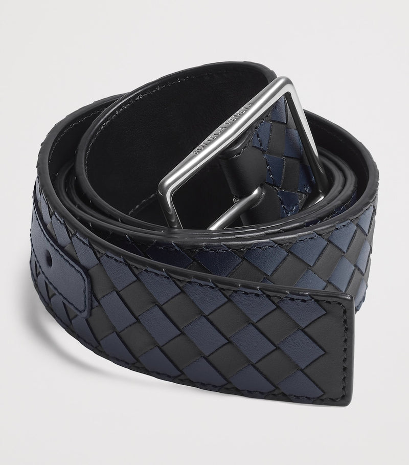 Bottega Veneta Intrecciato woven leather belt 3.5cm, UK version