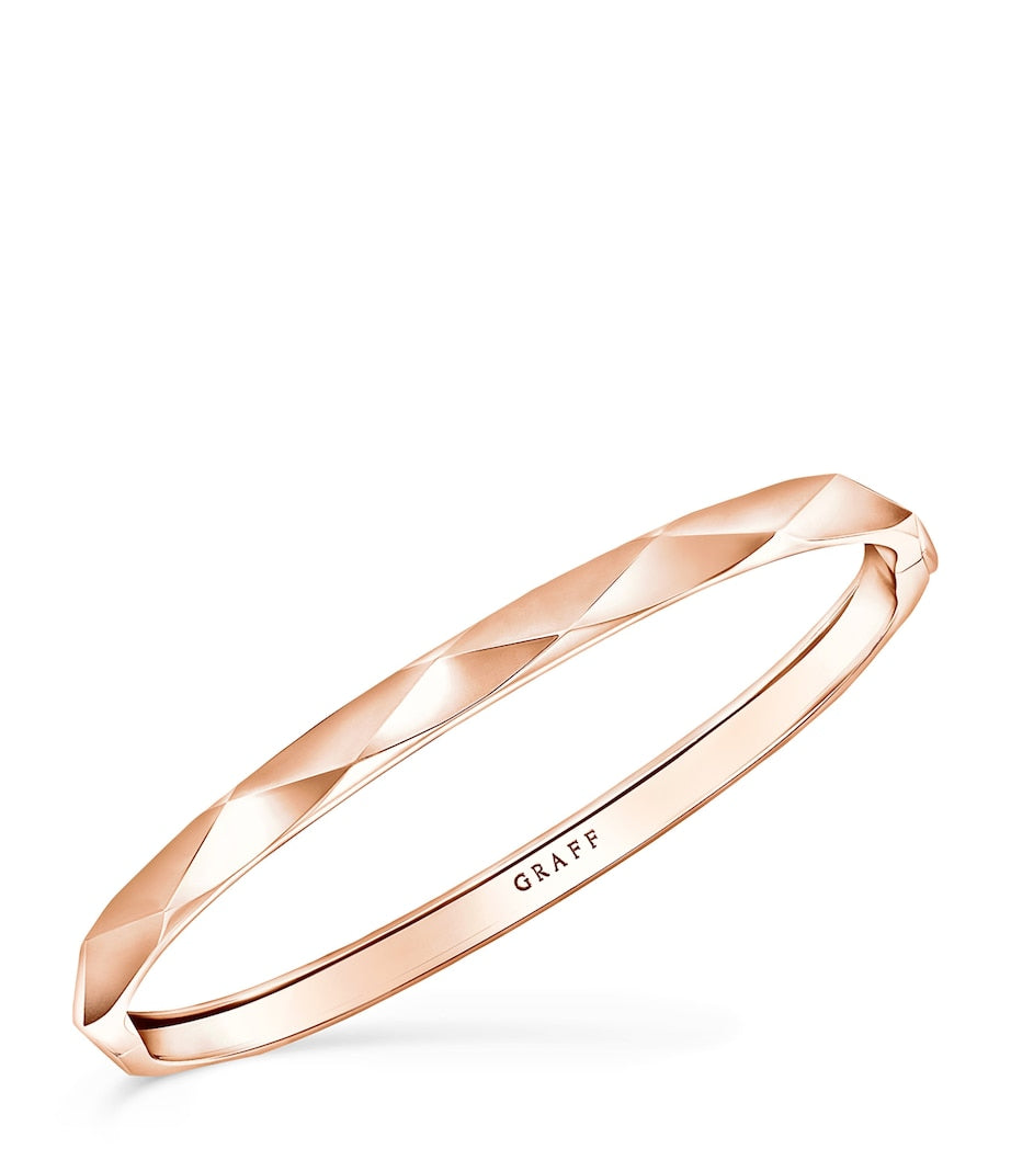 Graff rose gold bangle, 4mm width (British brand)