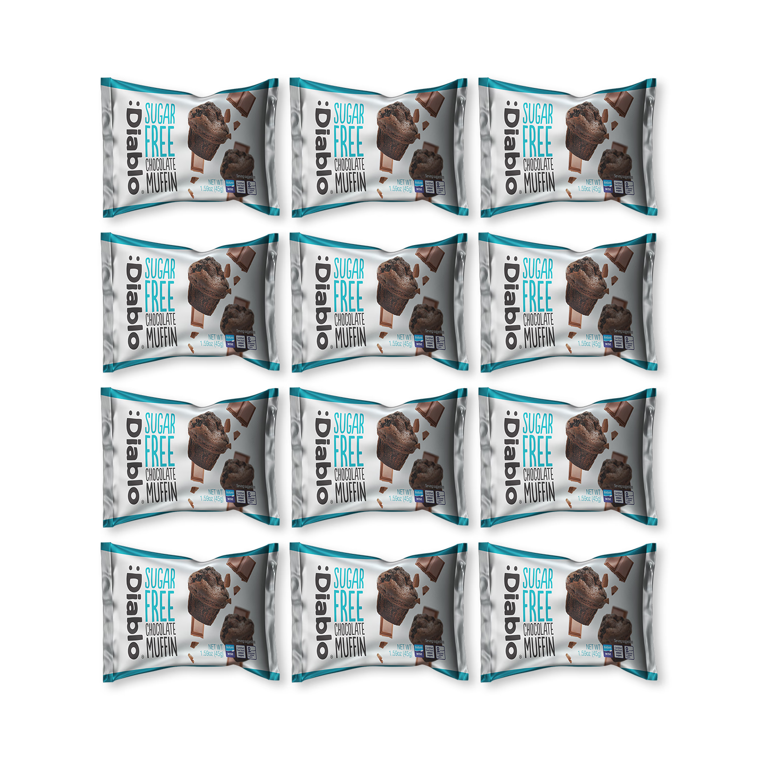 Diablo Sugar Free Chocolate Muffin 45g Pack of 12