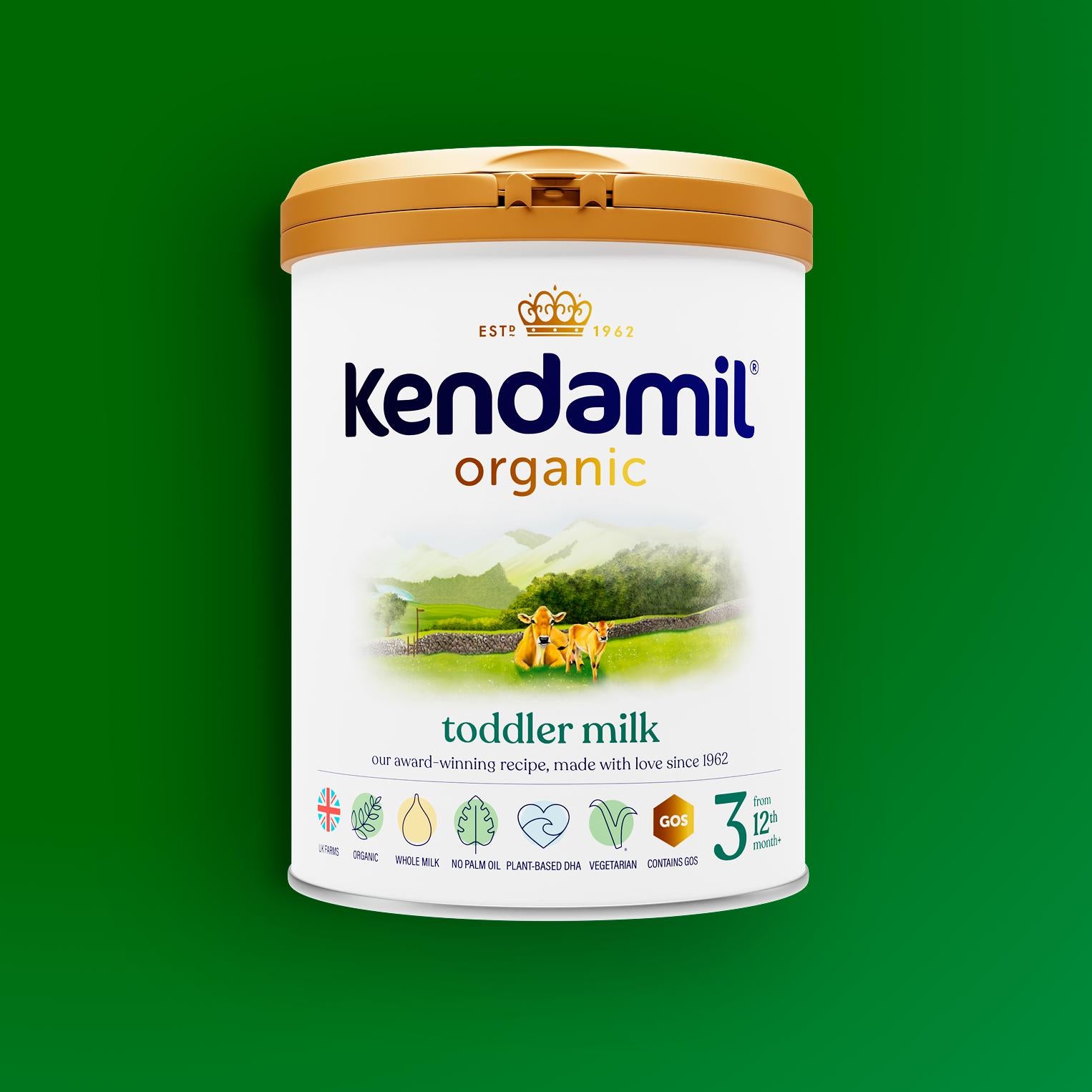 Kendamil Organic 3 Toddler Milk Powder 800g, imported from the UK