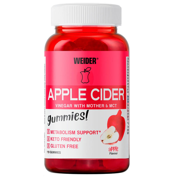Weider Apple Cider Vinegar Gummies Slimming Supplement 70 Count