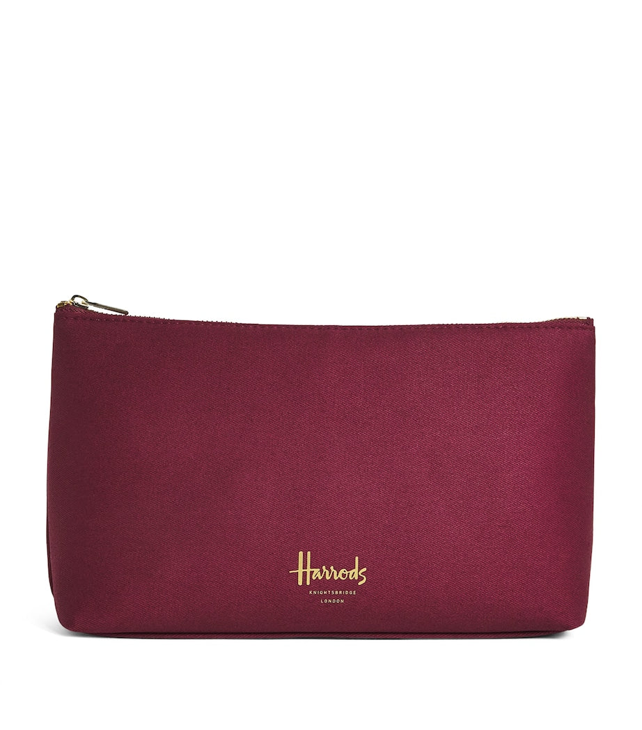 Harrods medium cotton logo cosmetics bag, imported from the UK
