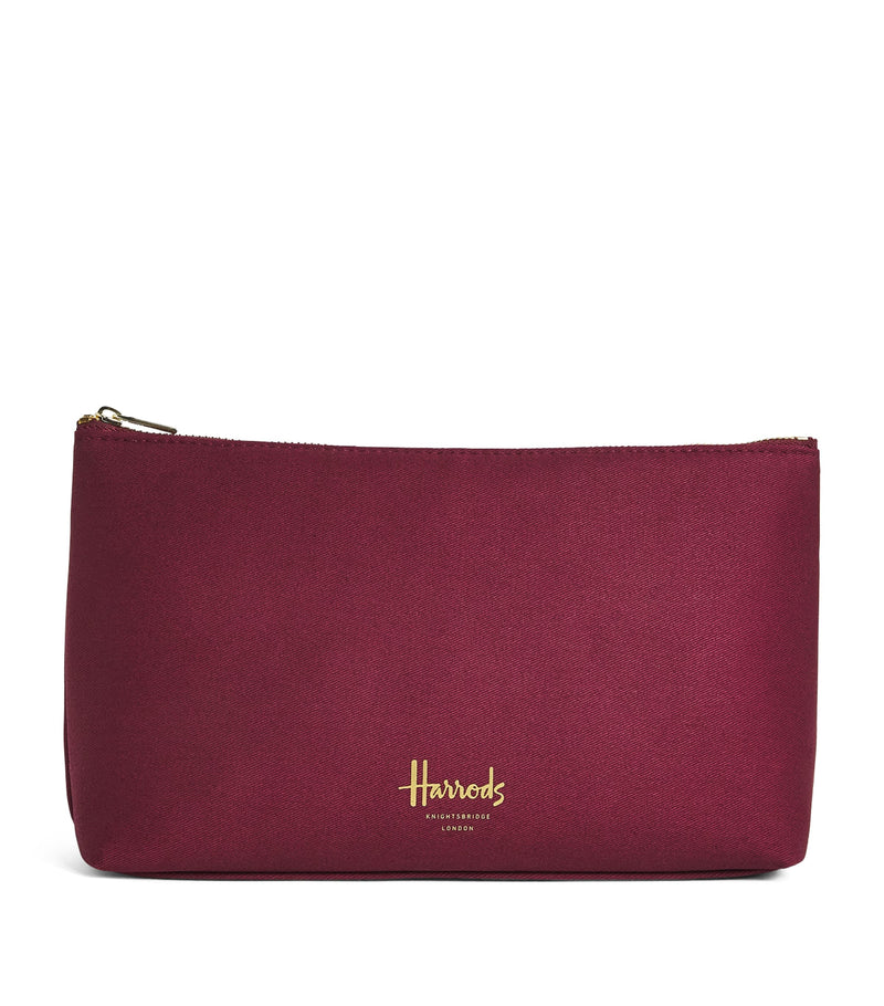 Harrods medium cotton logo cosmetics bag, imported from the UK