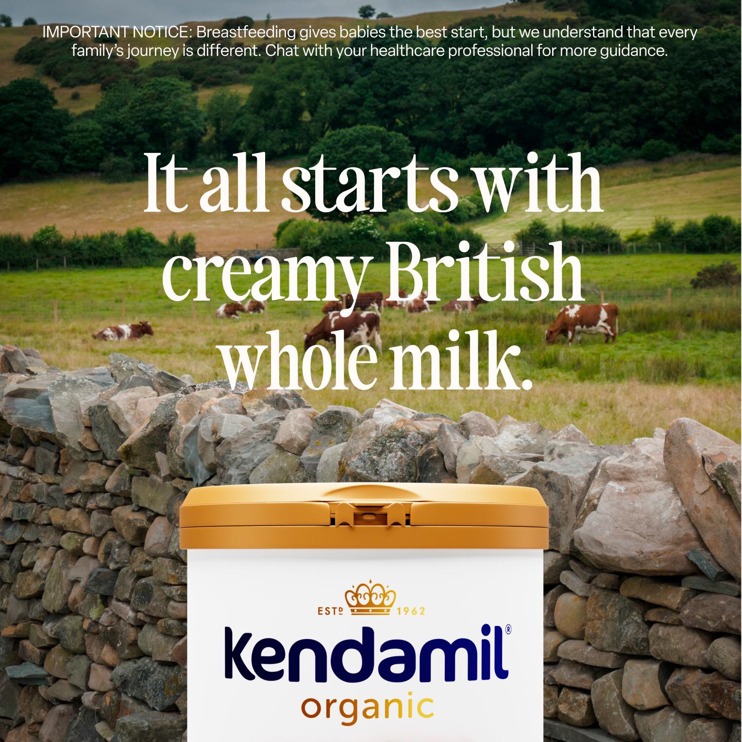 Kendamil Organic First Infant Milk stage 1 800g, imported from the UK
