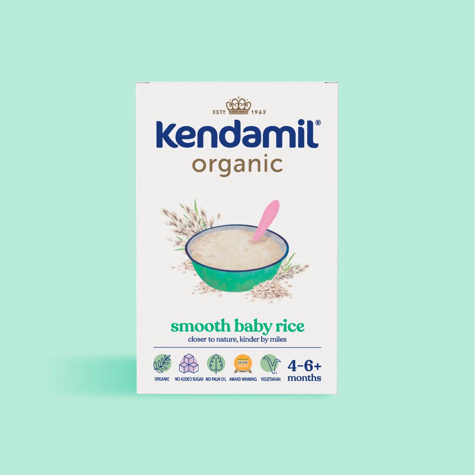 Kendamil organic smooth baby rice 120g, imported from the UK