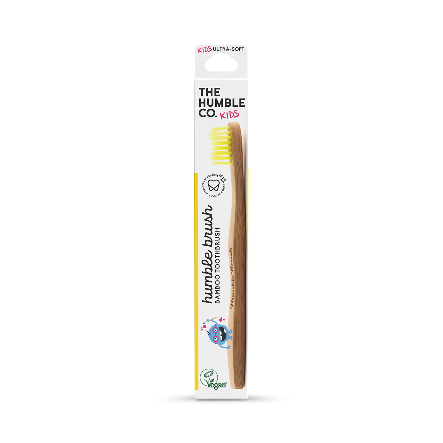 Humble Bamboo Kids Ultra Soft Bristle Toothbrush Blue Purple White or Yellow