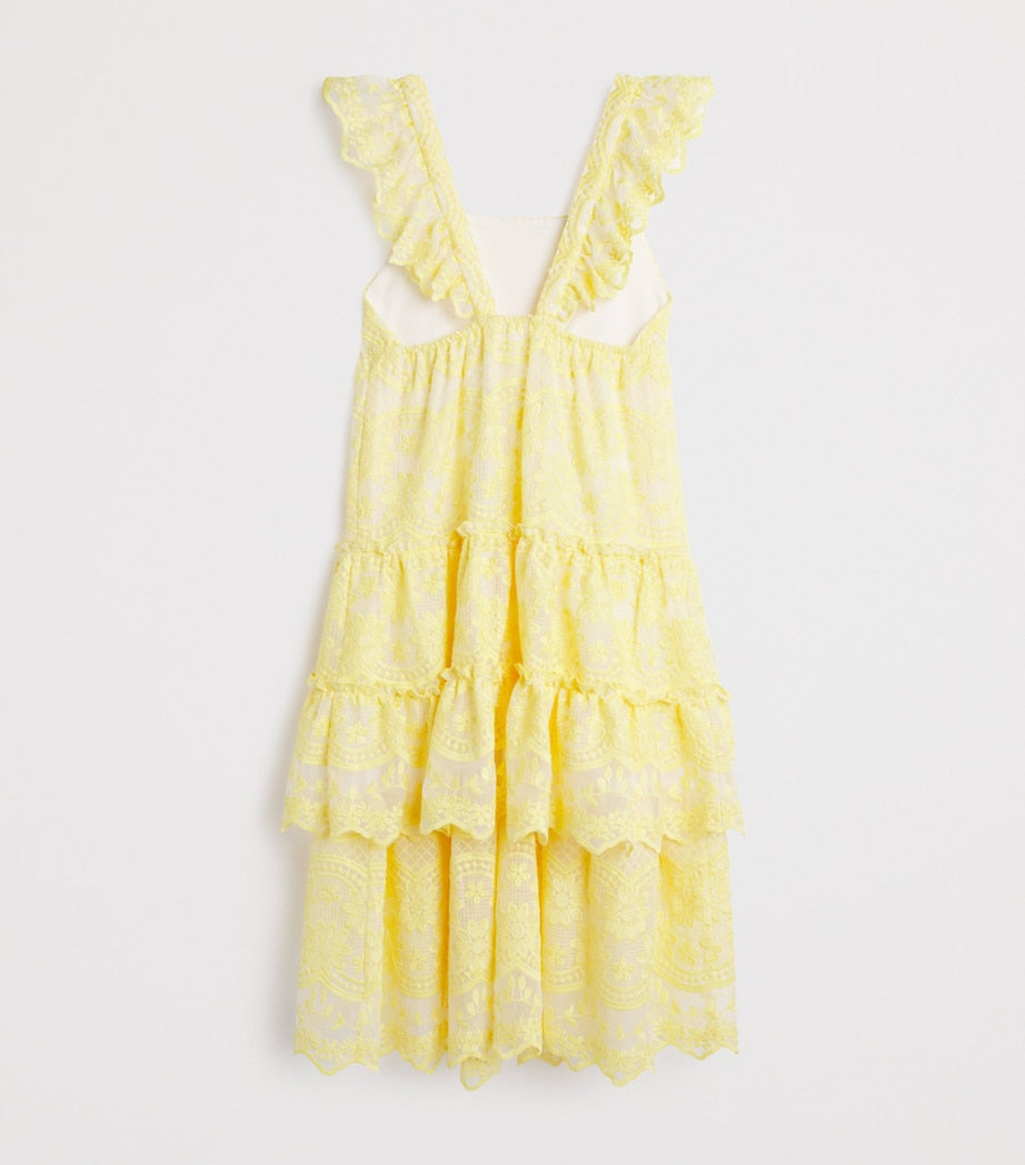 Marlo lace embroidered Kaia dress for children 2-16 years, imported from the UK