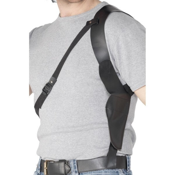 Smiffys leather look shoulder holster black - British product