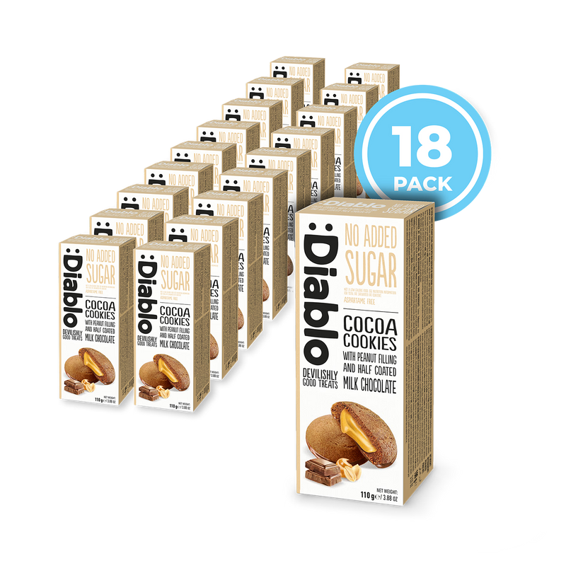 Diablo peanut filled cocoa cookies 110g, UK version