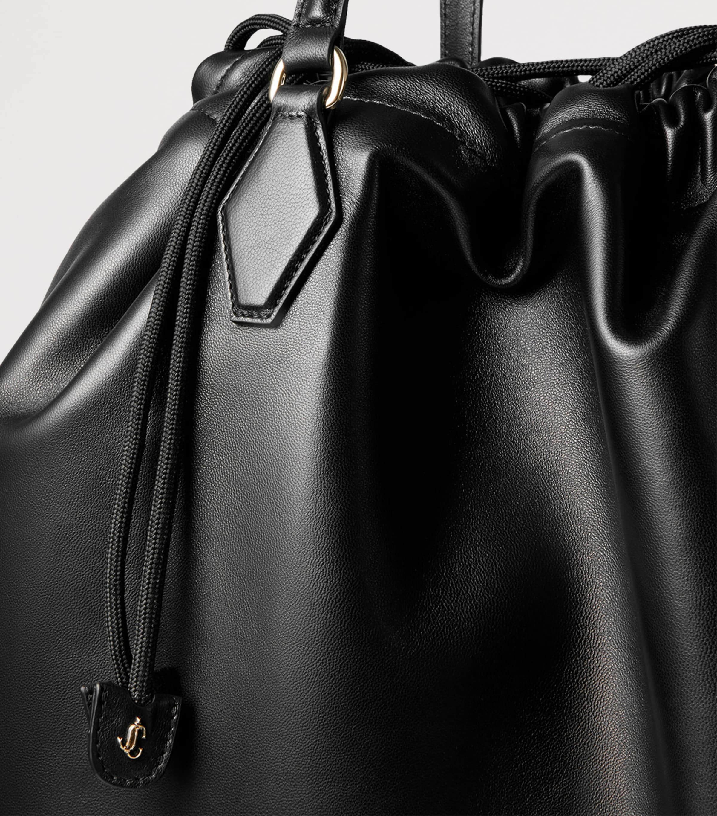 Jimmy Choo leather drawstring tote bag large - British product