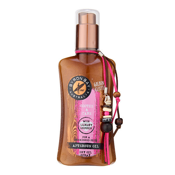Byron Bay Australia Aftersun Dry Shimmer Oil 200ml, imported from the UK