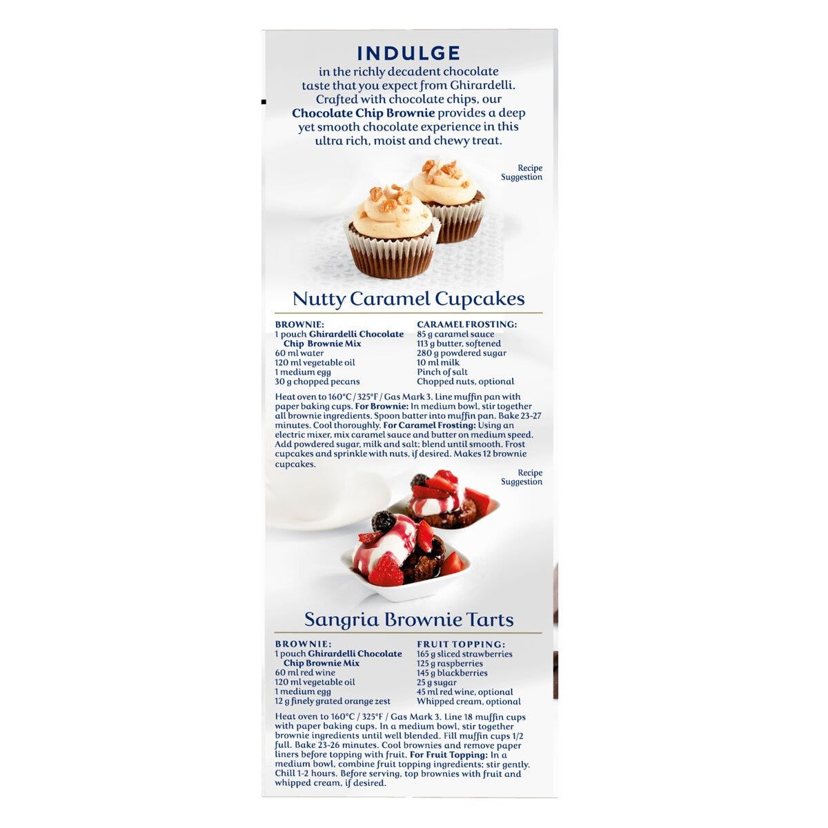 Ghirardelli Chocolate Chip Brownie Mix, 4 x 566g GOODS Costco UK