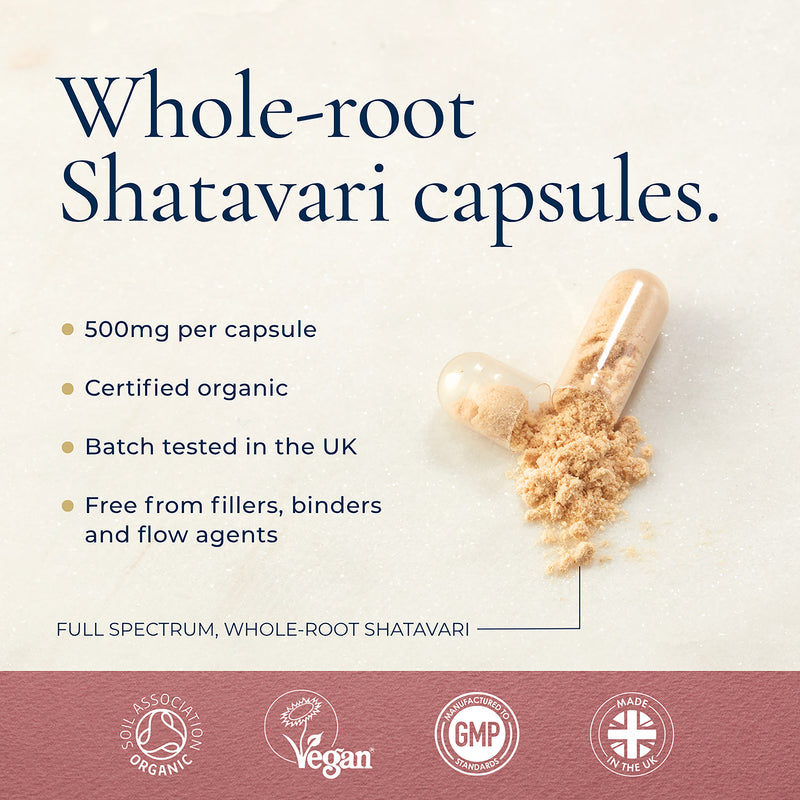 Ayurvediq organic shatavari capsules 60 - British product
