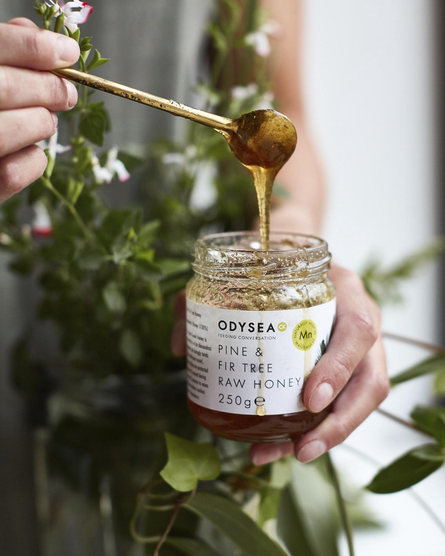 Odysea Pine & Fir Tree Raw Honey 250g (British brand)
