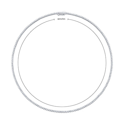 Costco UK Costco 5.00ctw Round Brilliant Cut Diamond Tennis Necklace 14ct White Gold 45.7cm- Buy online at McGrocer