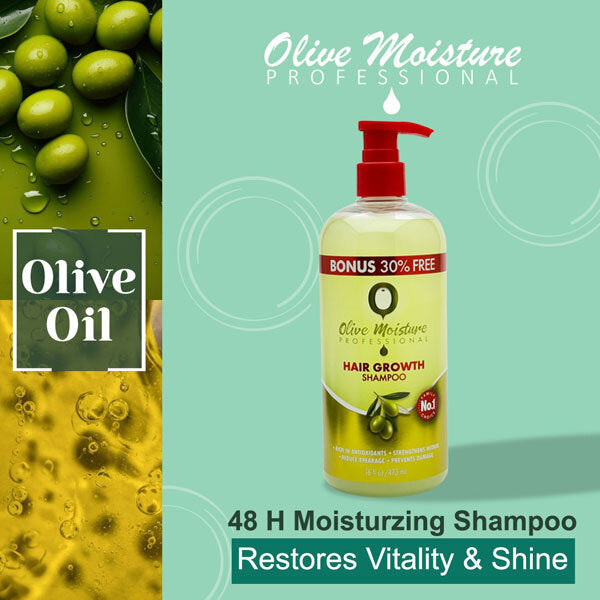 Olive Moisture Professional hair growth shampoo, imported from the UK