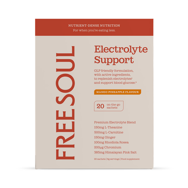 Free Soul electrolyte support sachets mango pineapple 20 sachets - British product