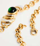 L'Atelier Nawbar yellow gold malachite diamond necklace, UK version