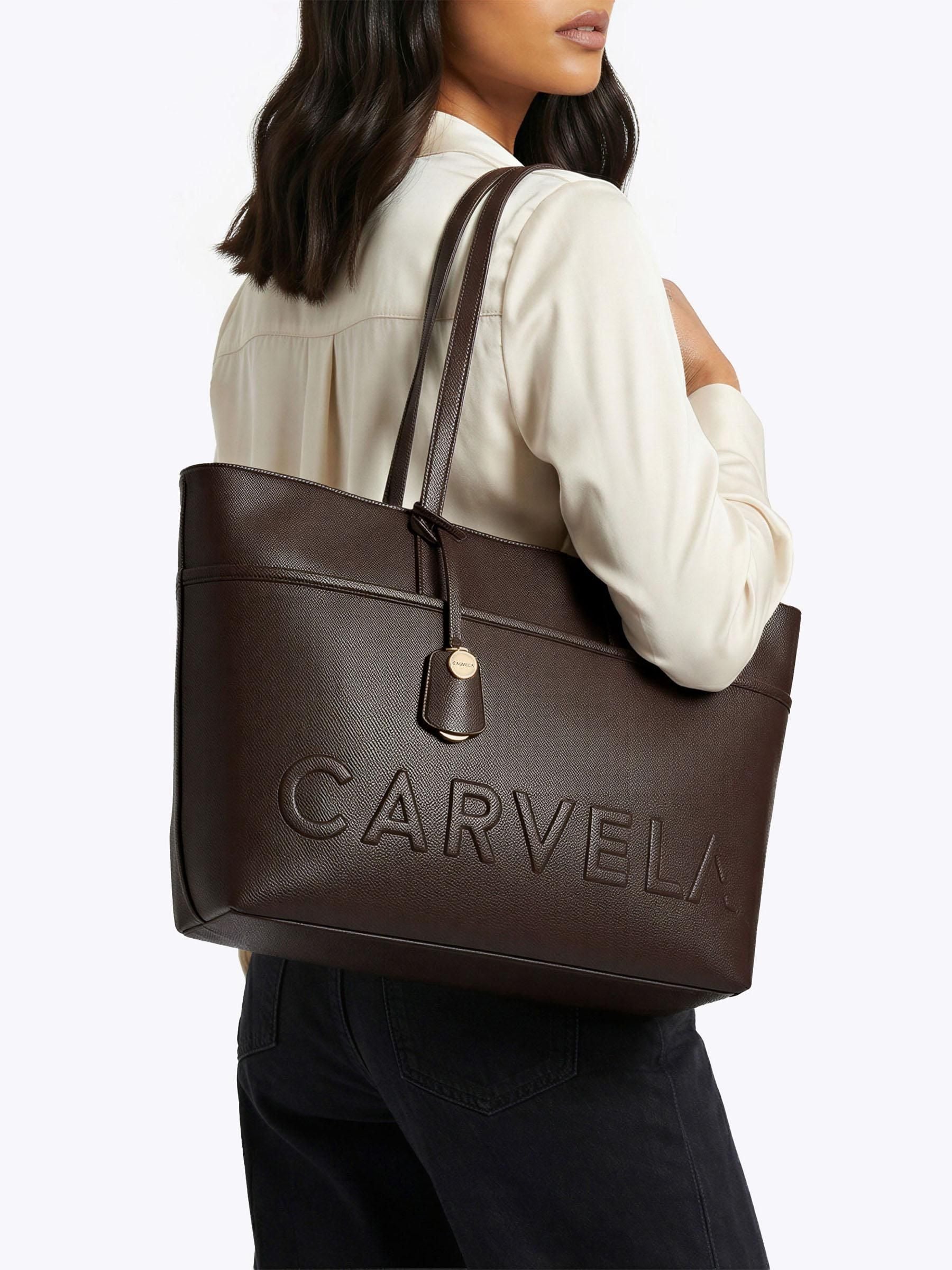 Carvela brown frame pocket wing tote bag imported from the UK