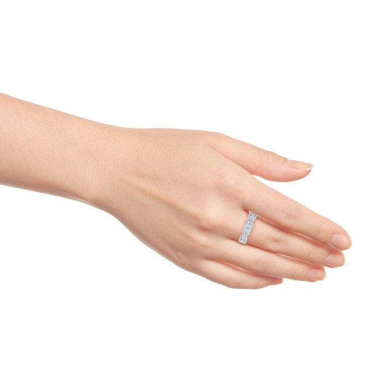 Bague diamant taille ronde brillante 1,09 ct or blanc 18 ct, importée du Royaume-Uni
