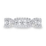 Bague diamant taille ronde brillante 1,09 ct or blanc 18 ct, importée du Royaume-Uni