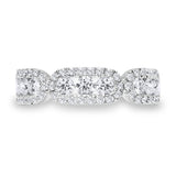 Bague diamant taille ronde brillante 1,09 ct or blanc 18 ct, importée du Royaume-Uni