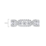 Bague diamant taille ronde brillante 1,09 ct or blanc 18 ct, importée du Royaume-Uni