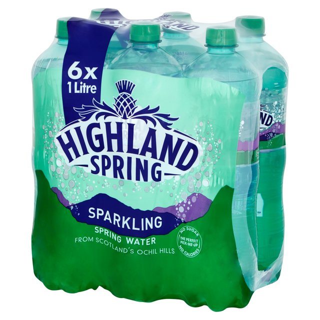 Highland Spring Sparkling Water   6 x 1L GOODS M&S   