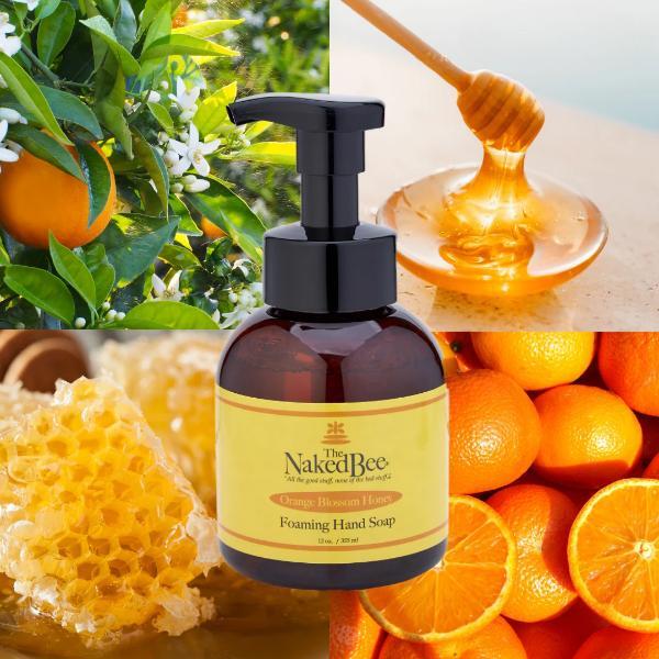 The Naked Bee orange blossom honey foaming hand soap 355ml, imported from the UK