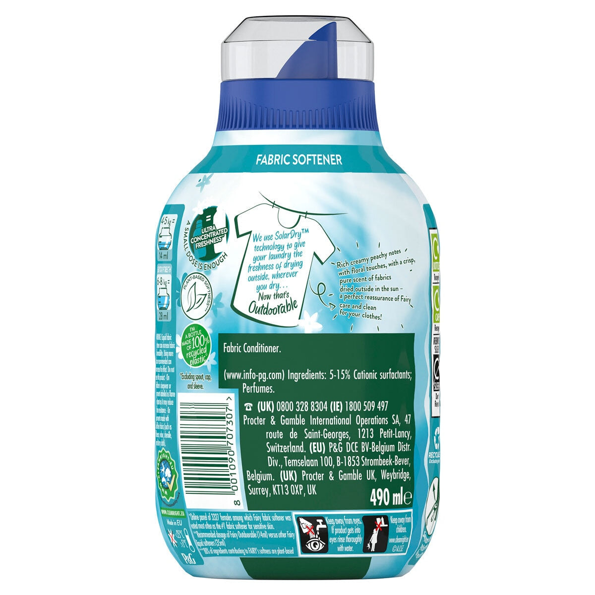 Fairy Outdoorable fabric softener 6 x 490ml - British product