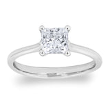 Costco 1.00ct princess cut diamond solitaire ring size N (British brand)