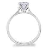 1ct princess cut diamond solitaire ring in platinum size L (British brand)