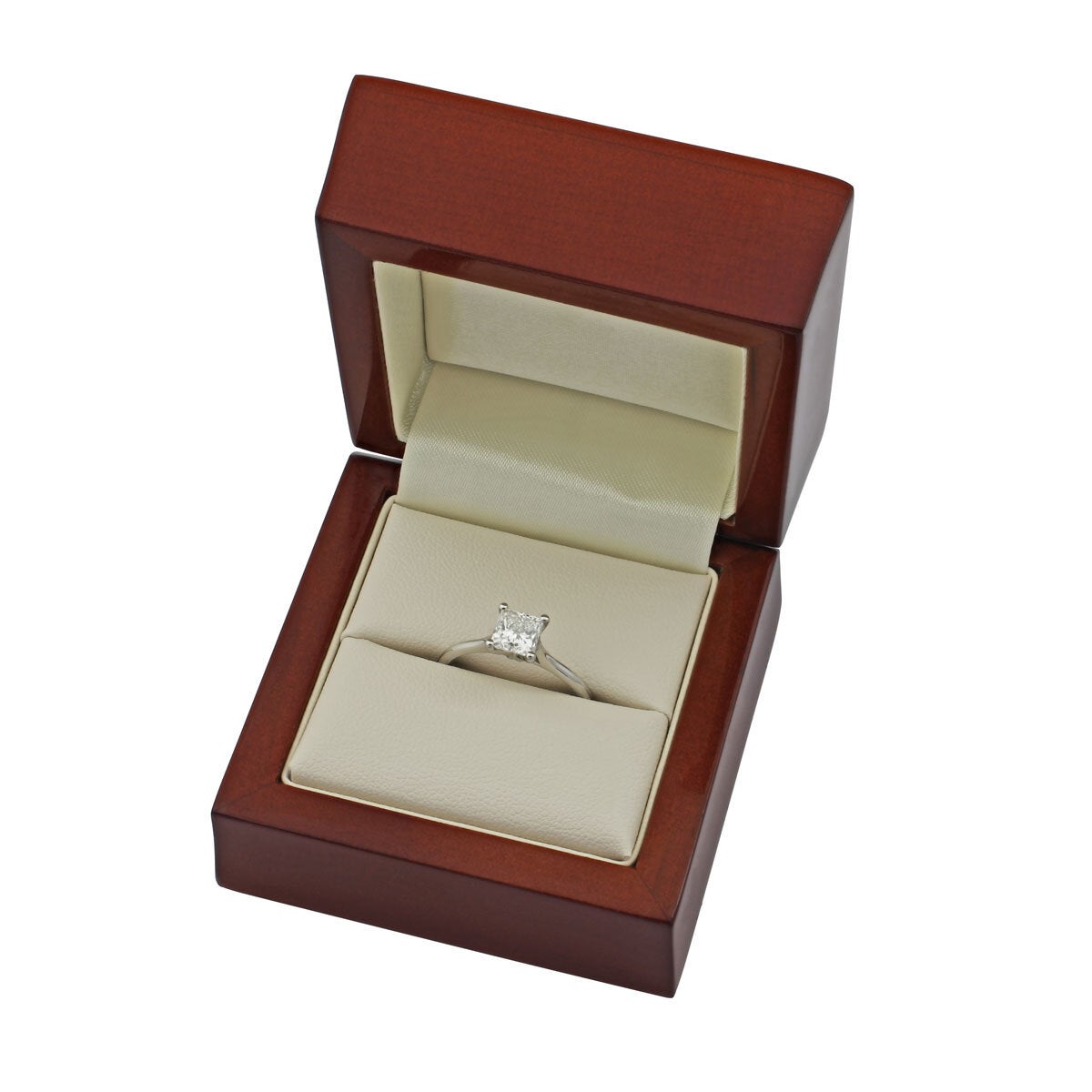 Costco princess cut diamond solitaire ring 1ct size M - British product