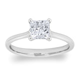 Costco 1.00ct princess cut diamond solitaire ring size N (British brand)
