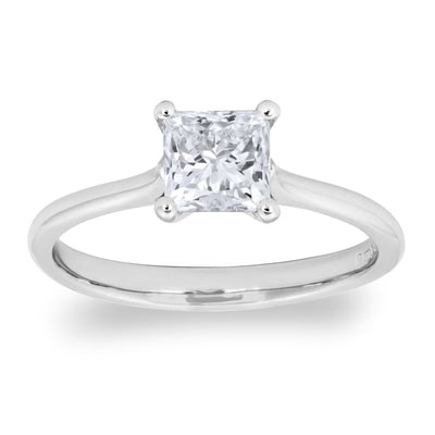 Costco UK Costco 1.00ct Princess Cut Diamond Solitaire Ring Size L- Buy online at McGrocer