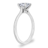 Princess cut diamond solitaire ring 1.00ct platinum, imported from the UK